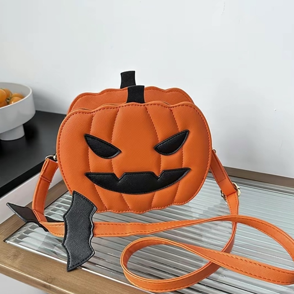 Orange Pumpkin Crossbody Bag